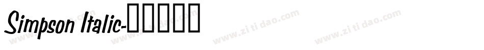 Simpson Italic字体转换